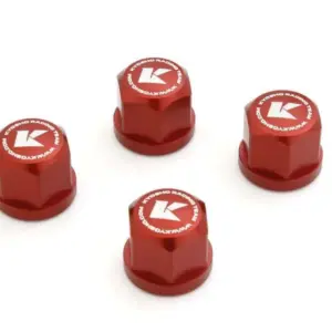 Long Serrated Wheel Nuts Kyosho Mad Series (4) Red