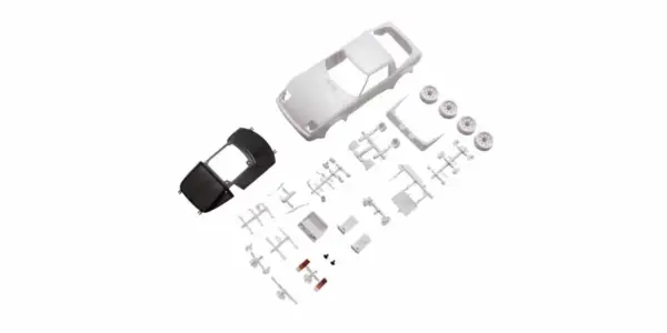 Kyosho Mini-Z Mazda Rx-7 Sa22c White Body Set W/2wd Rims