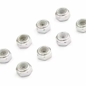 Kyosho Mini-Z M2 Nyloc Alu Wheel Nut (8) Silver