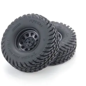 Pre-Glued Tyres Kyosho Outlaw Rampage Pro (2) Black Wheels
