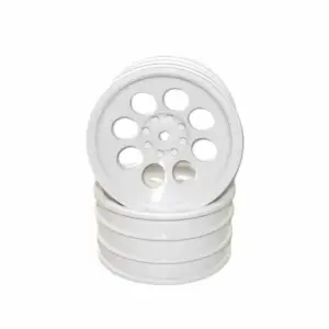Kyosho Optima Mid White 50mm Front 8 Holes Wheel (2)