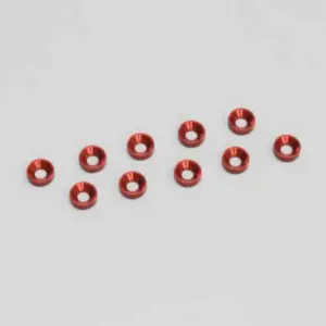 M3 Flat Head Washer (10) Red