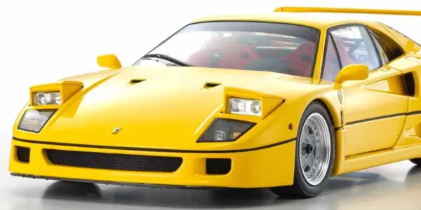 Kyosho 1:18 Ferrari F40 Yellow 1987 Die-Cast Collection