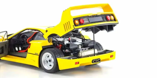 Kyosho 1:18 Ferrari F40 Yellow 1987 Die-Cast Collection