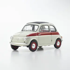 Kyosho 1:18 Fiat Nuova 500 Sport Light Gray/Red Line