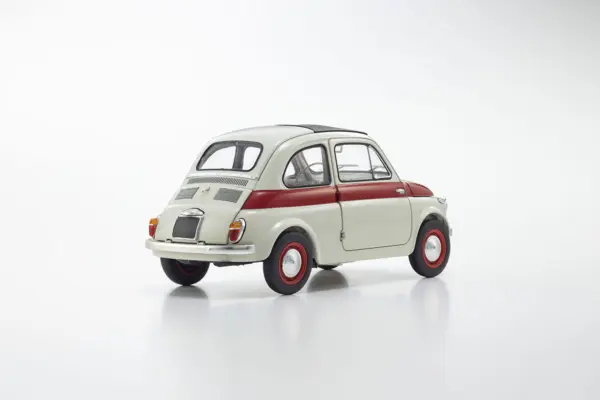 Kyosho 1:18 Fiat Nuova 500 Sport Light Gray/Red Line