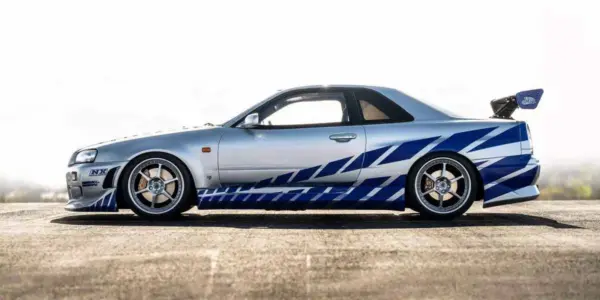 Kyosho 1:12 Resin Nissan Gt-R 2001 Fast & Furious Silver/Blue Stripes