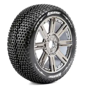 Louise Rc B-Turbo 1/8 Fr/Rr Soft Hex 17mm Spoke Black Chrome