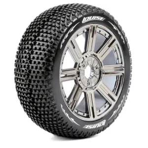 Louise Rc B-Turbo 1/8 Fr/Rr Super Soft Hex 17mm Spoke Black Chrome