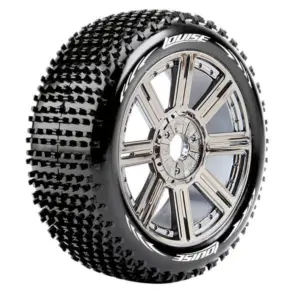 Louise Rc B-Hornet 1/8 Fr/Rr Soft Hex 17mm Spoke Black Chrome
