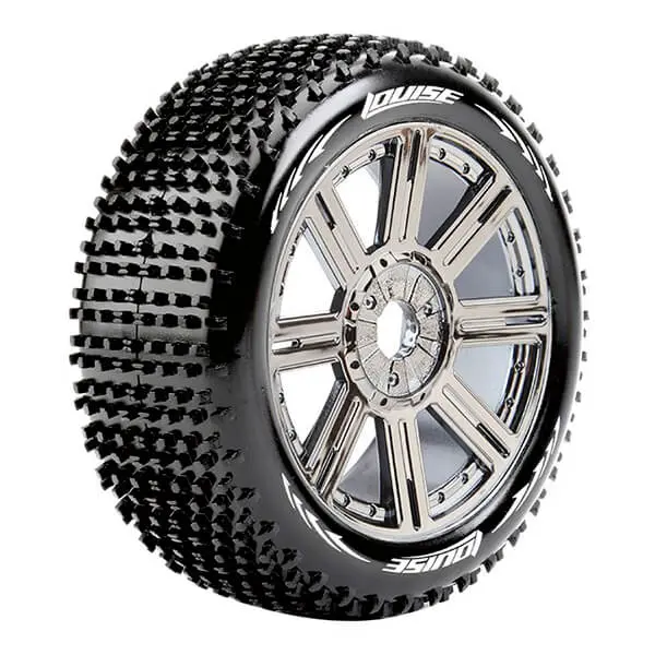 Louise Rc B-Hornet 1/8 Fr/Rr Super Soft Hex 17mm Spoke Black Chrome