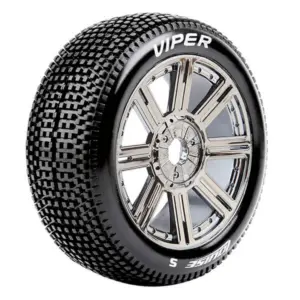 Louise Rc B-Viper 1/8 Fr/Rr Super Soft Hex 17mm Spoke Black Chrome