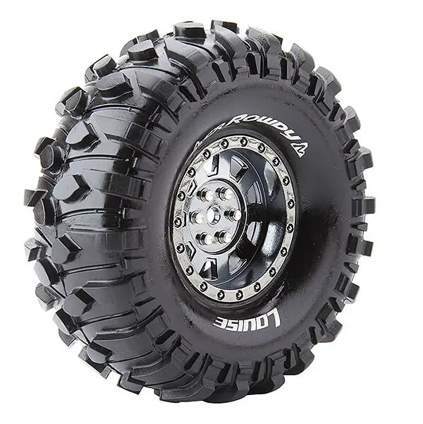 Louise Rc Cr-Rowdy 1/10 1.9 Super Soft Black Chrome Hex 12mm