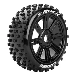 Louise Rc B-Rock 1/8 Fr/Rr Soft Hex 17mm Spoke Black