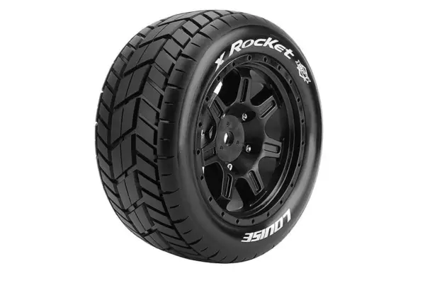 Louise Rc X-Rocket Black Mounted X-Maxx Hex 24mm