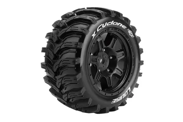 Louise Rc X-Cyclone Black Mounted X-Maxx Hex 24mm