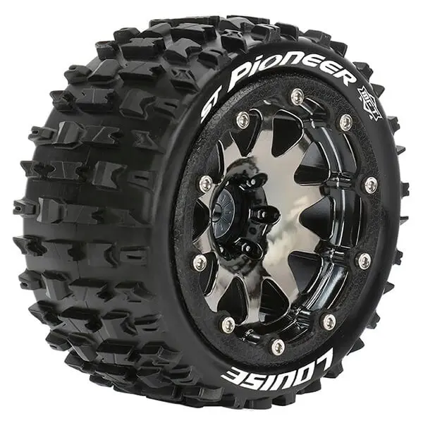 Louise Rc St-Pioneer 1/10 Soft Bead-Lock/0 Offset Hex 12mm Black Chrome