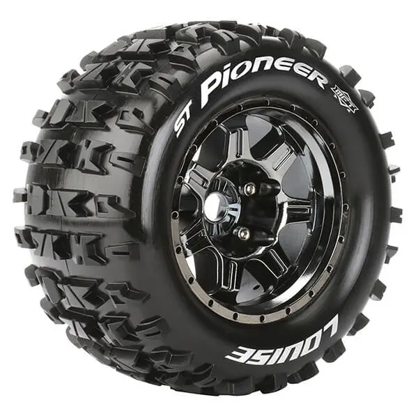 Louise Rc St-Pioneer 1/8 Sport 0" Offset Hex 17mm Black Chrome