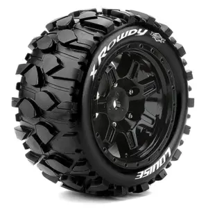 Louise Rc X-Rowdy Black Xmaxx Mounted 24mm Hex