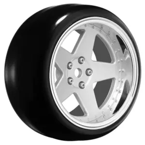 Louise Rc 1/10 Drift 2,4,6,8mm Offset 5-Spoke Wheels Matte Silver With Tyres
