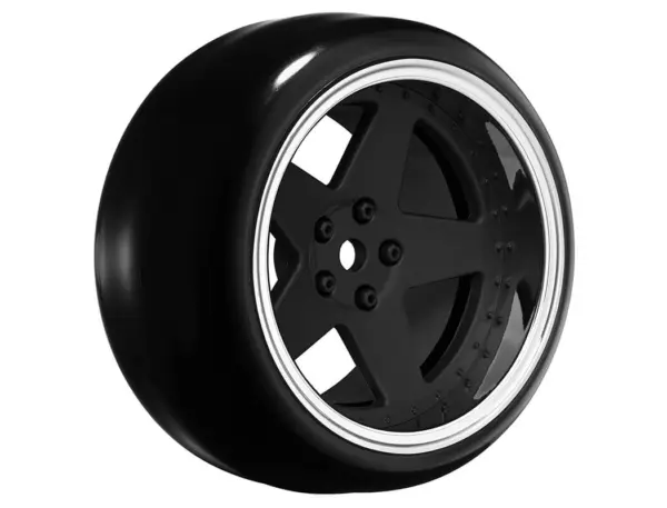 Louise Rc 1/10 Drift 2,4,6,8mm Offset 5-Spoke Wheels Matte Black With Tyres