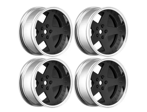 Louise Rc 1/10 Drift 2,4,6,8mm Offset 5-Spoke Wheels Matte Black
