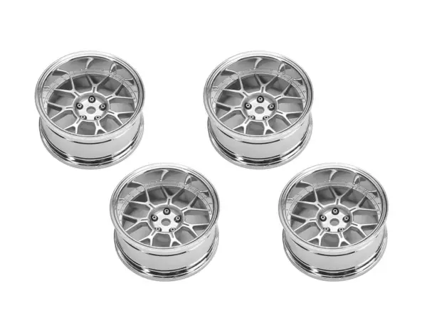 Louise Rc 1/10 Drift 2,4,6,8mm Offset 14-Spoke Wheels Matte Silver