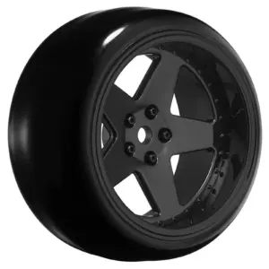 Louise Rc 1/10 Drift 2,4,6,8mm Offset 5-Spoke Wheels Gloss Black With Tyres – view 2