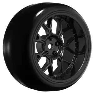 Louise Rc 1/10 Drift 2,4,6,8mm Offset 14-Spoke Wheels Gloss Black With Tyres – view 2