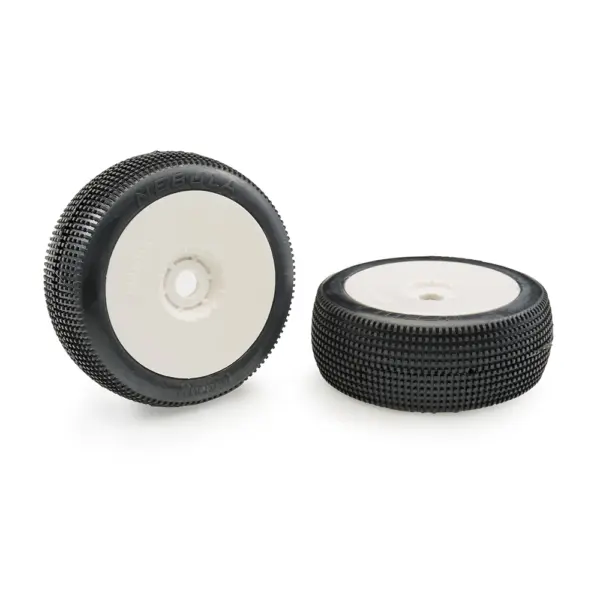Matrix Nebula Soft 1:8 Buggy Pre-Glued White Wheels (2)