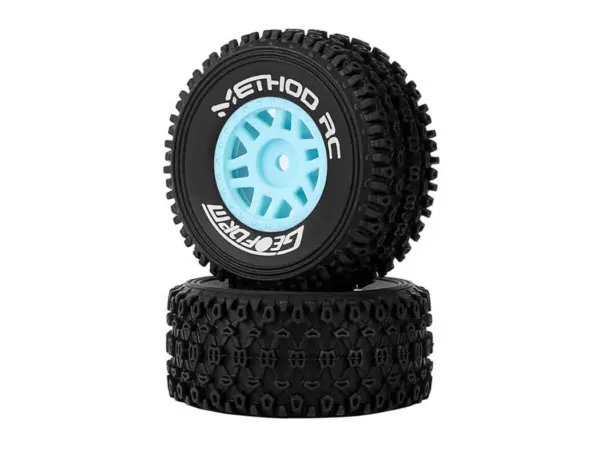 Method Geoform 1/16 Sc Tyres on 12mm Hex Blue Wheels (Pr)