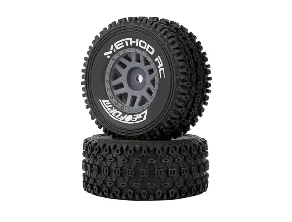 Method Geoform 1/16 Sc Tyres on 12mm Hex Grey Wheels (Pr)