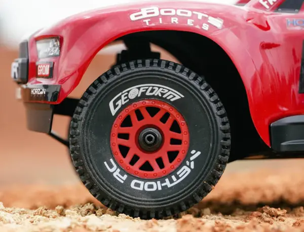 Method Geoform 1/16 Sc Tyres on 12mm Hex Red Wheels (Pr)