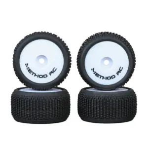 Method Nitragrip 1/24 Truck Tyres F/R on 7mm Hex White (4)