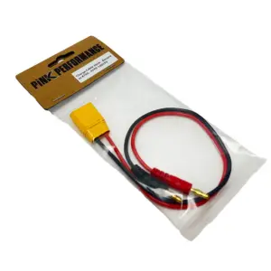 Charge Cable 30cm Pink Performance - Banana to Xt90