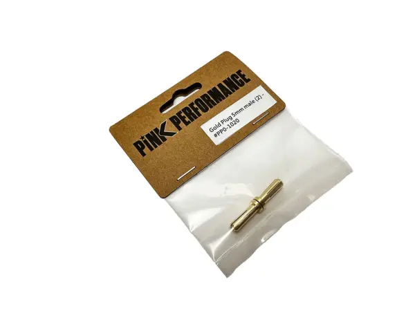 Gold Plug 5mm Male (2) Pink Performance