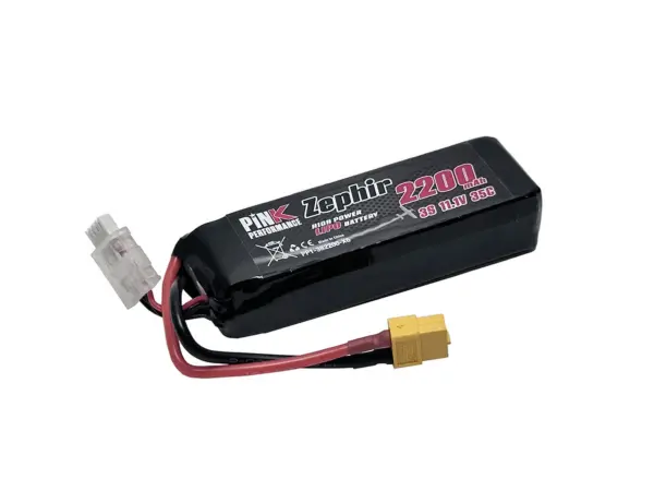 Pink Performance Zephir Lipo 3s 11.1v-2200-35c (Xt60)106x35x23mm 176g