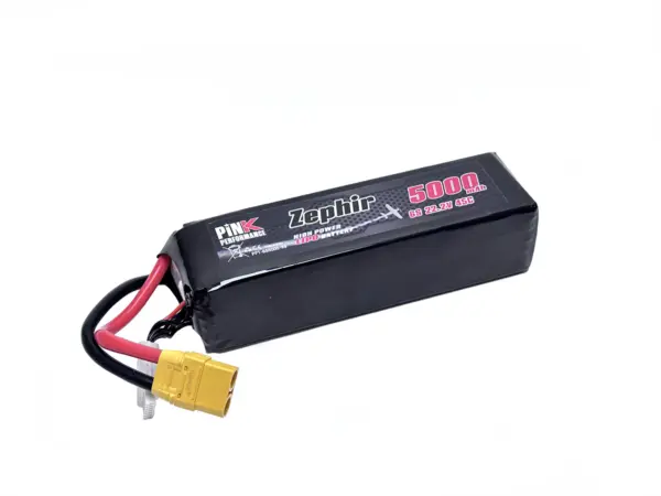 Pink Performance Zephir Lipo 6s 22.2v-5000-45c (Xt90)160x46x44mm 735g