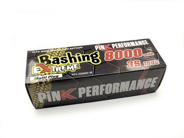 Pink Extreme Bashing Lipo 3s 11.1v-8000-100c Multi 157x47x34mm 515g