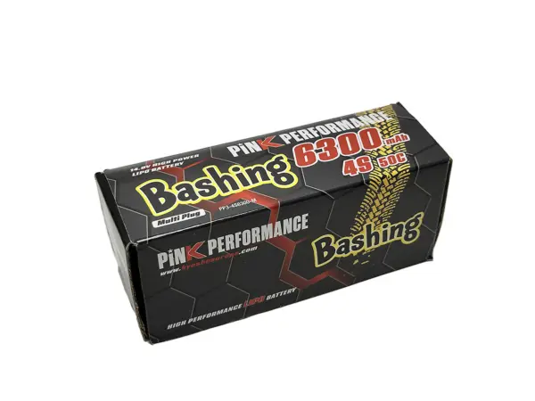 Pink Bashing Lipo 4s 14.8v-6300-50c (Multi) 139x47x49mm 600g