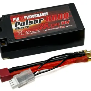 Pink Pulsar Shorty Lipo 2s 7.6v-6000-130c (5mm) 96.5x47.7x26mm 225g