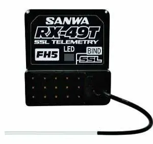 Receiver Rx-49-T 4 Chanels 2.4ghz Fh5 SXR Waterproof