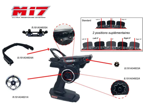 Sanwa M17 Aluminum Steering Base