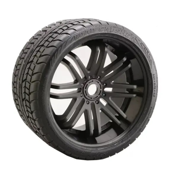 Sweep Road Crusher Belted Tyre on Black 17mm Wheels 1/4 Offset