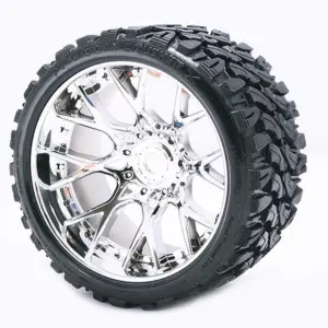 Sweep Terrain Crusher Belted Tyre Silver 17mm Wheel 1/2 Offs