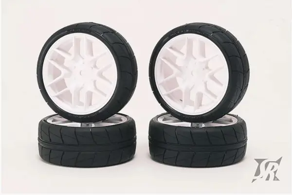 Sweep Hankook Tread 36deg 24mm Glued Tc Tyres 12 Spoke Asphalt