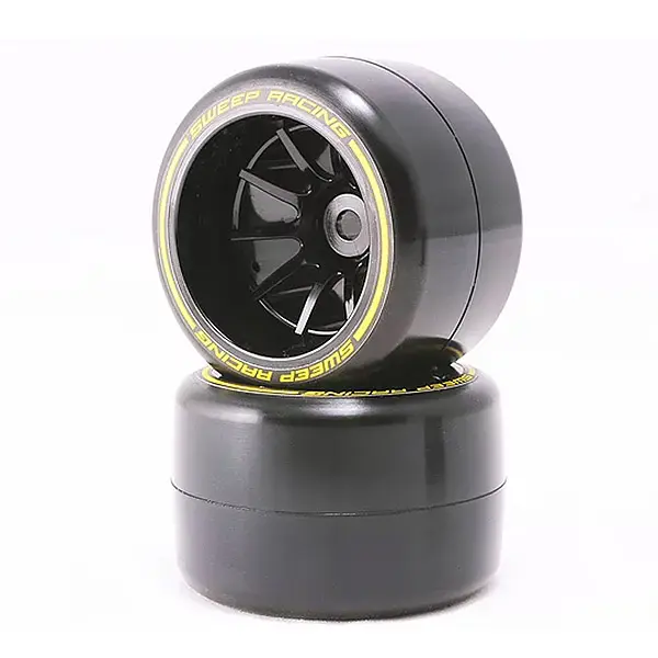 Sweep 1/10 F1 Lp Medium Asphalt Rear Pre-Glued Tyres 40mm
