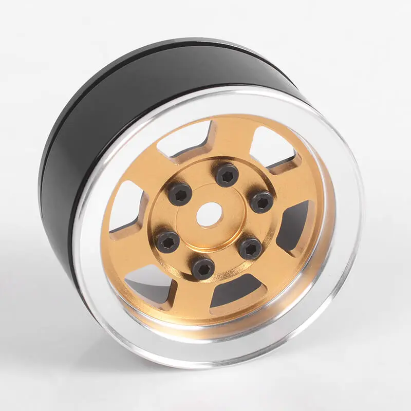 Rc4wd Six-Spoke 1.55" Internal Beadlock Wheels (Gold)