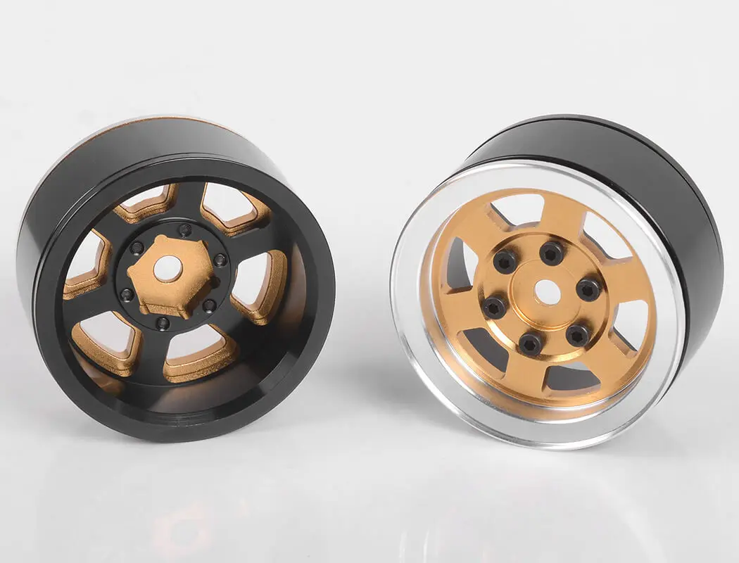 Rc4wd Six-Spoke 1.55" Internal Beadlock Wheels (Gold) – view 4