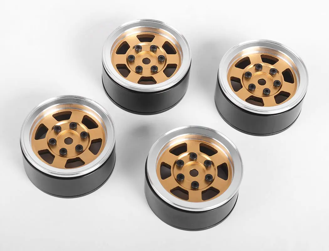 Rc4wd Six-Spoke 1.55" Internal Beadlock Wheels (Gold) – view 6
